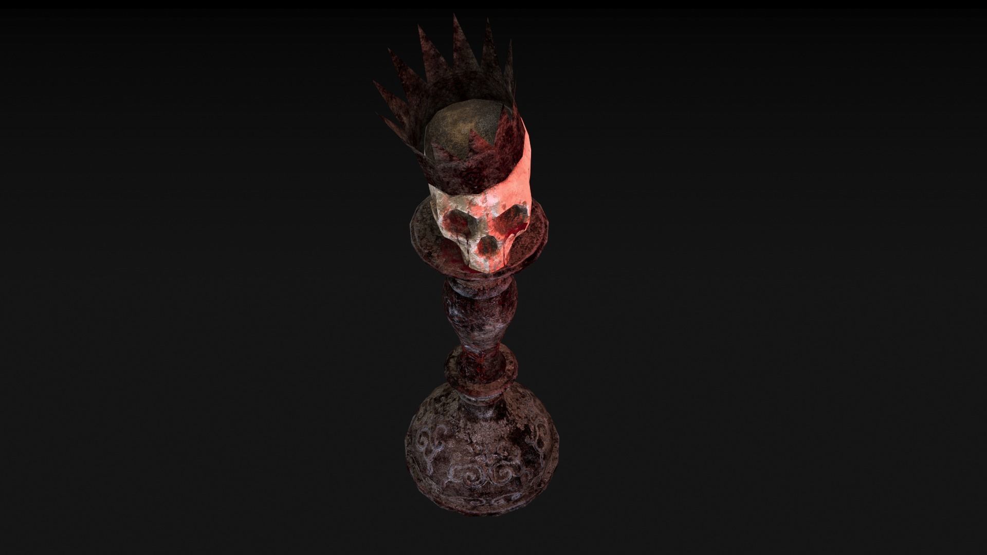 Human Skull Low Poly Low-poly 3D model_12