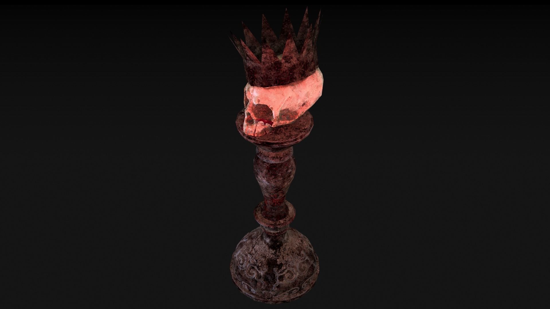 Human Skull Low Poly Low-poly 3D model_16