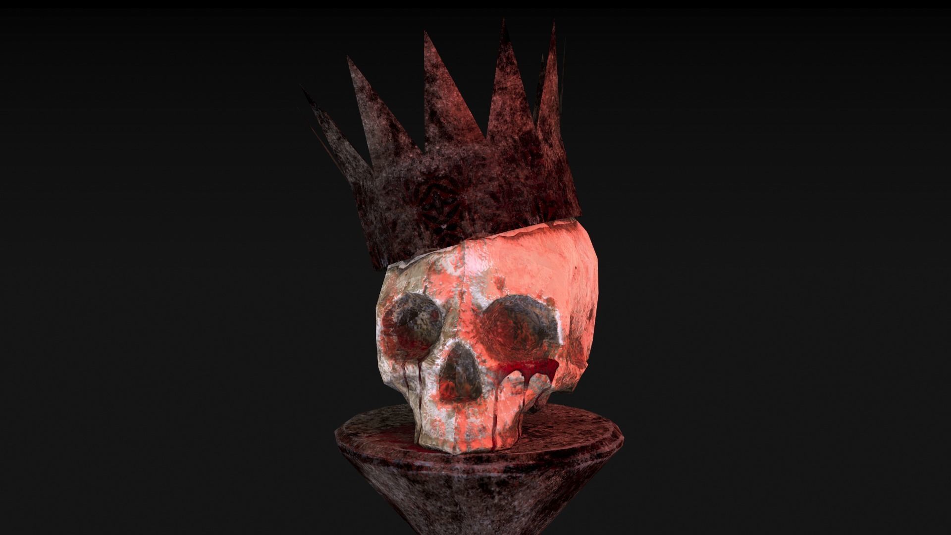 Human Skull Low Poly Low-poly 3D model_9