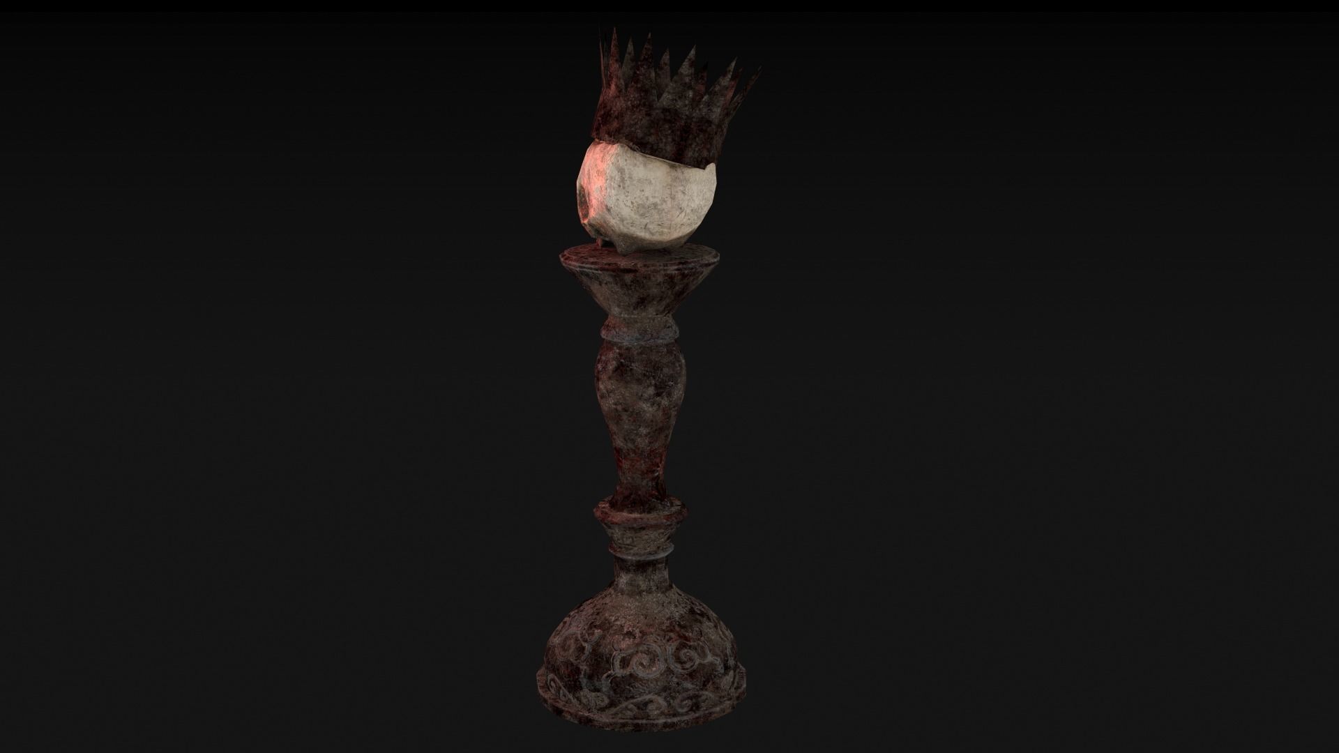 Human Skull Low Poly Low-poly 3D model_4