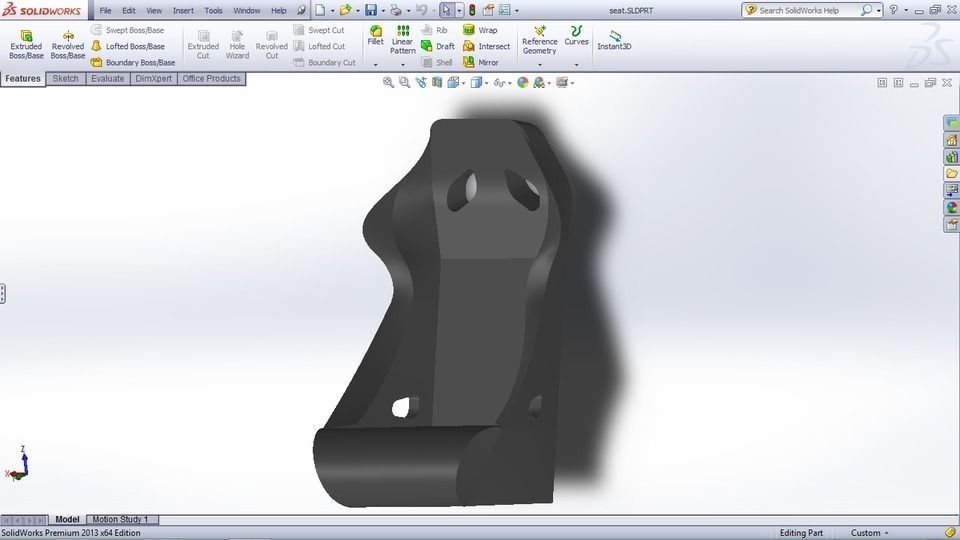 seat piece of furniture Free 3D model_0