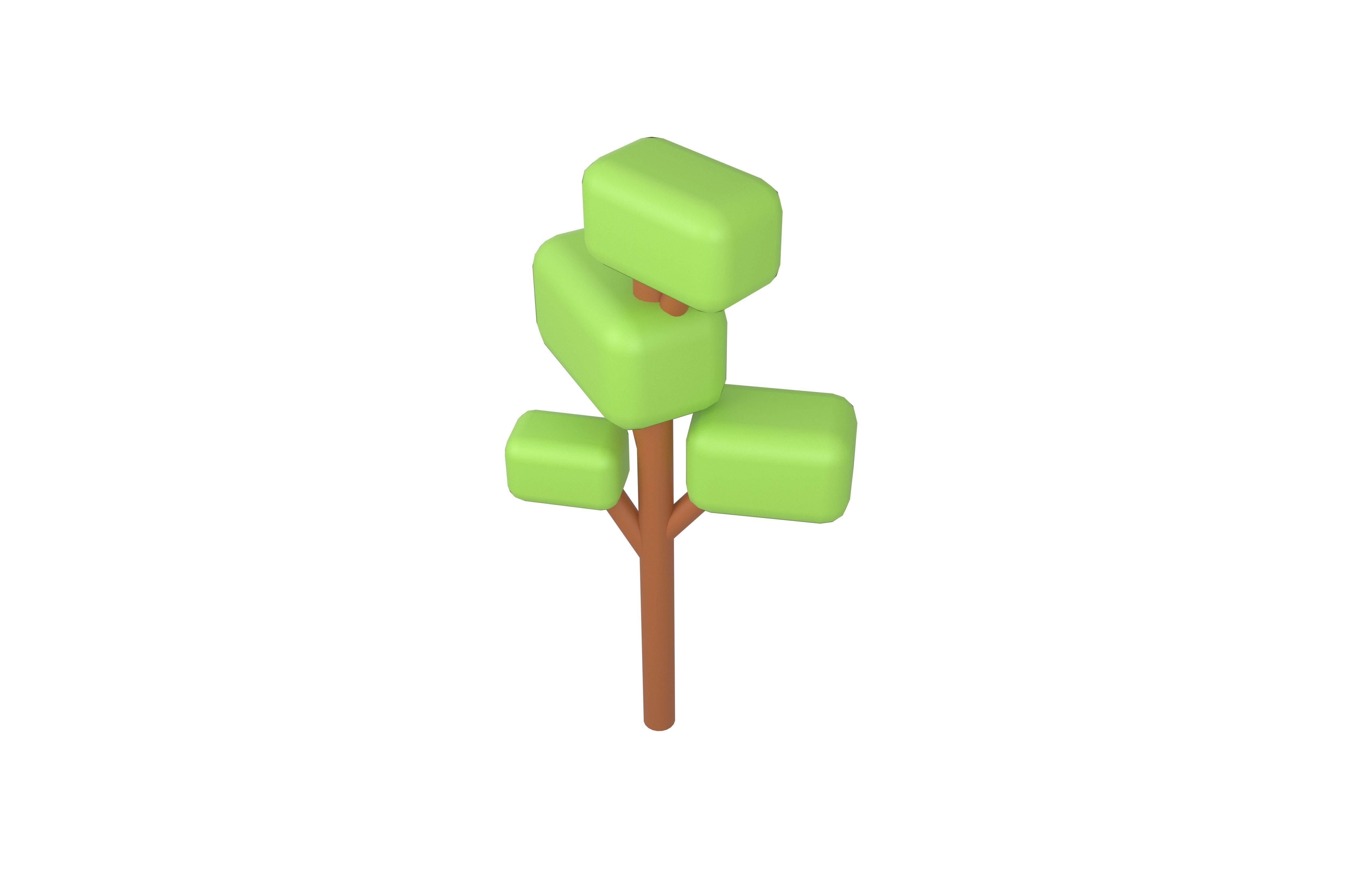 Cartoon Tree v1 Pack 01 Low-poly 3D model_3