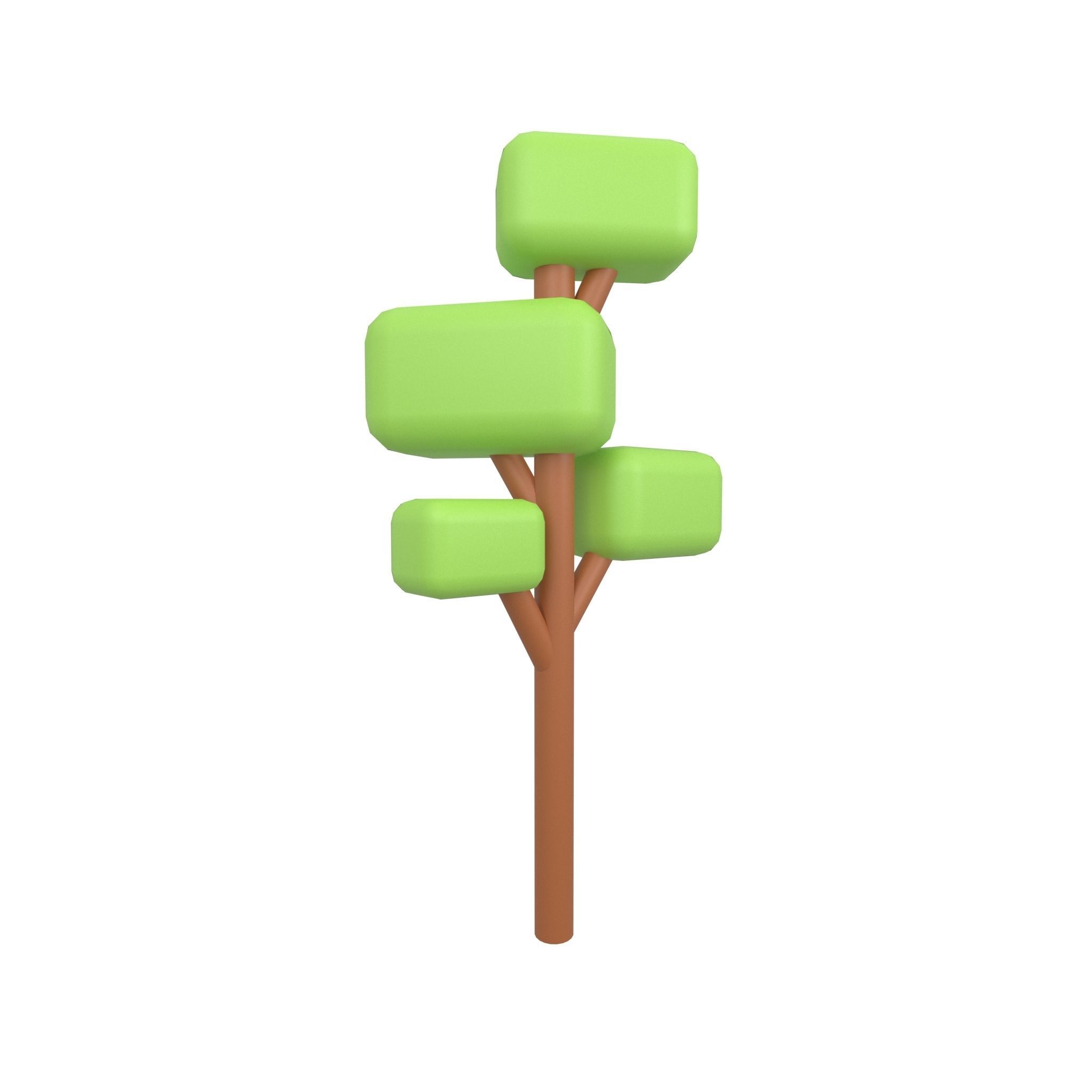 Cartoon Tree v1 Pack 01 Low-poly 3D model_1