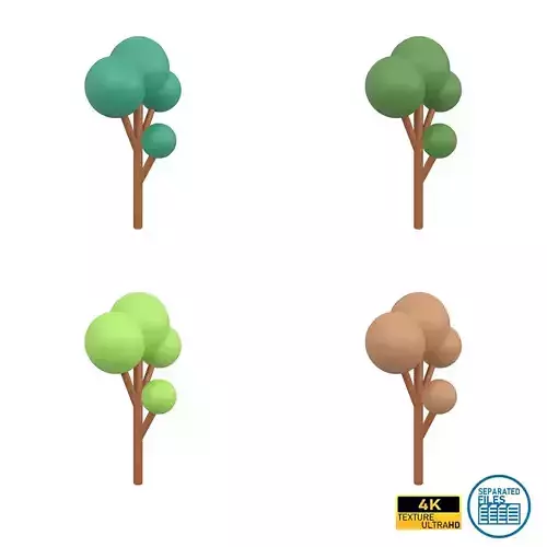 Cartoon Tree v2 Pack 01