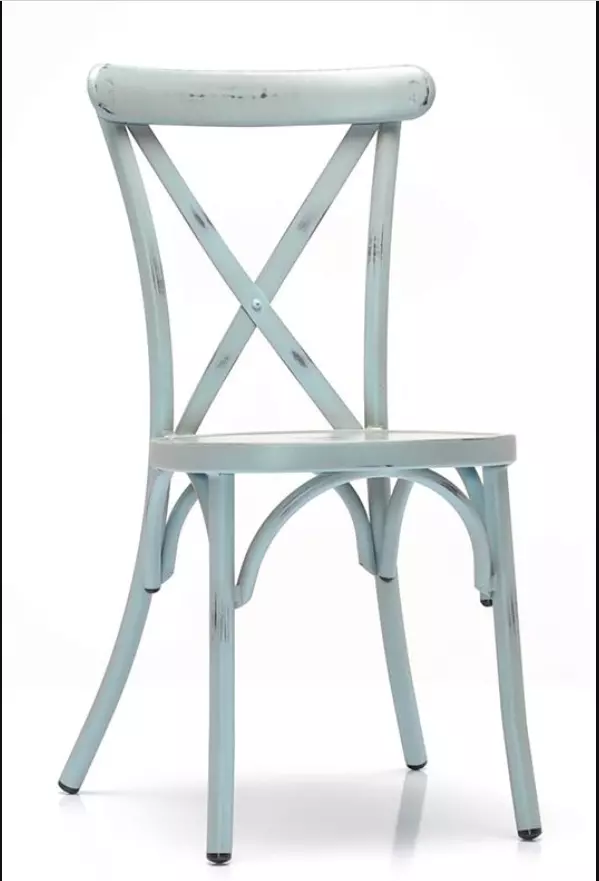 X Bistro dining chair with cross back 3D model_0