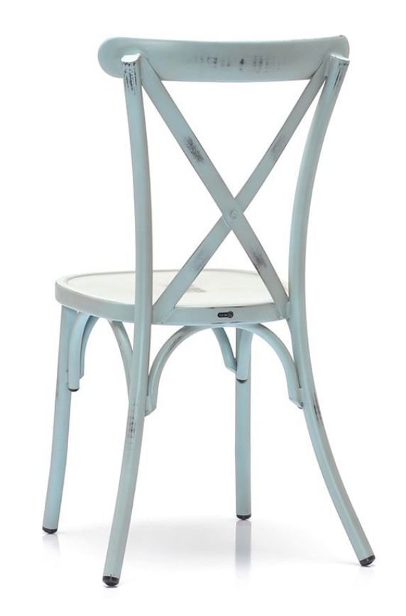 X Bistro dining chair with cross back 3D model_1