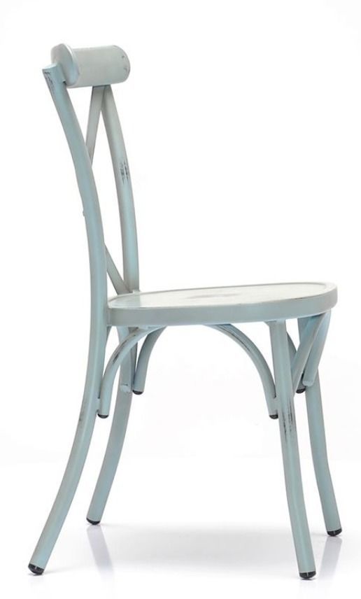 X Bistro dining chair with cross back 3D model_2