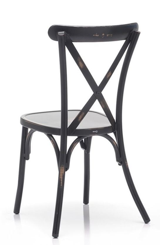 X Bistro dining chair with cross back 3D model_4