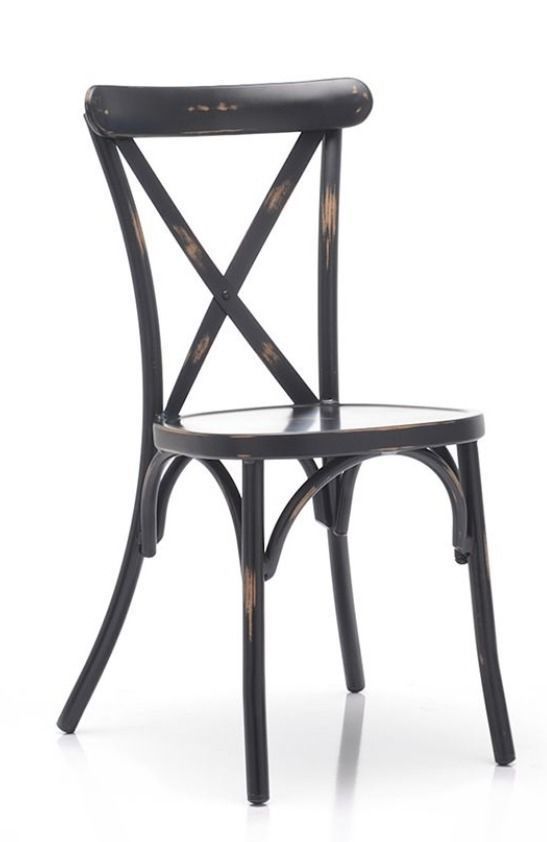 X Bistro dining chair with cross back 3D model_3