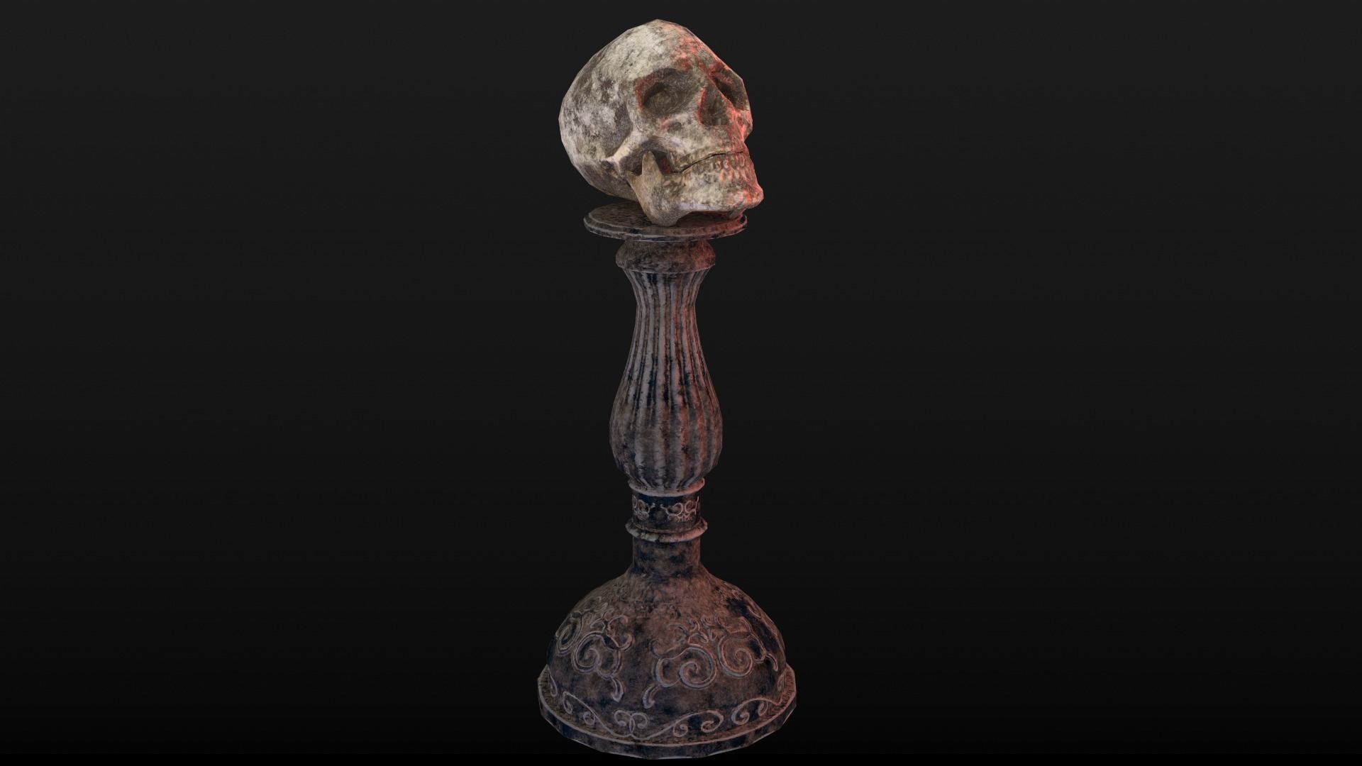 Human Skull Low Poly Low-poly 3D model_18