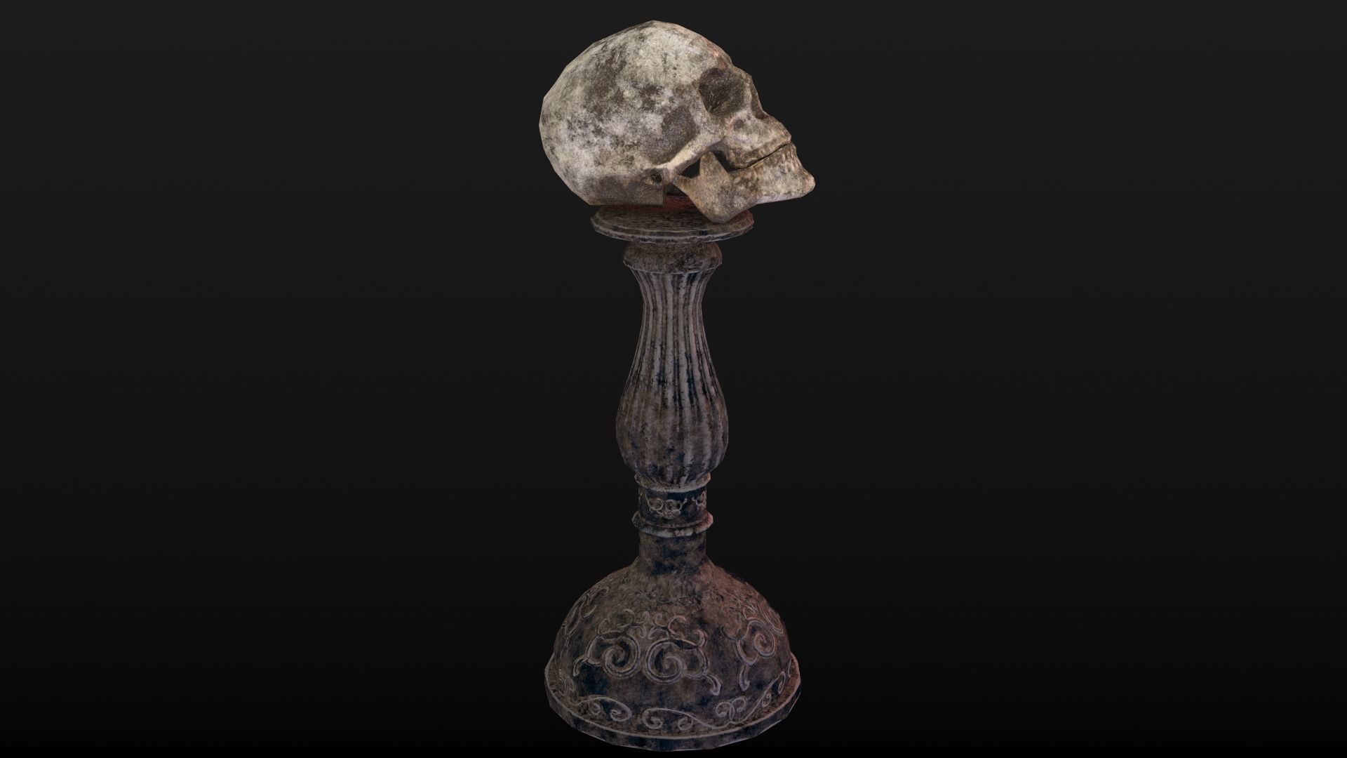 Human Skull Low Poly Low-poly 3D model_19