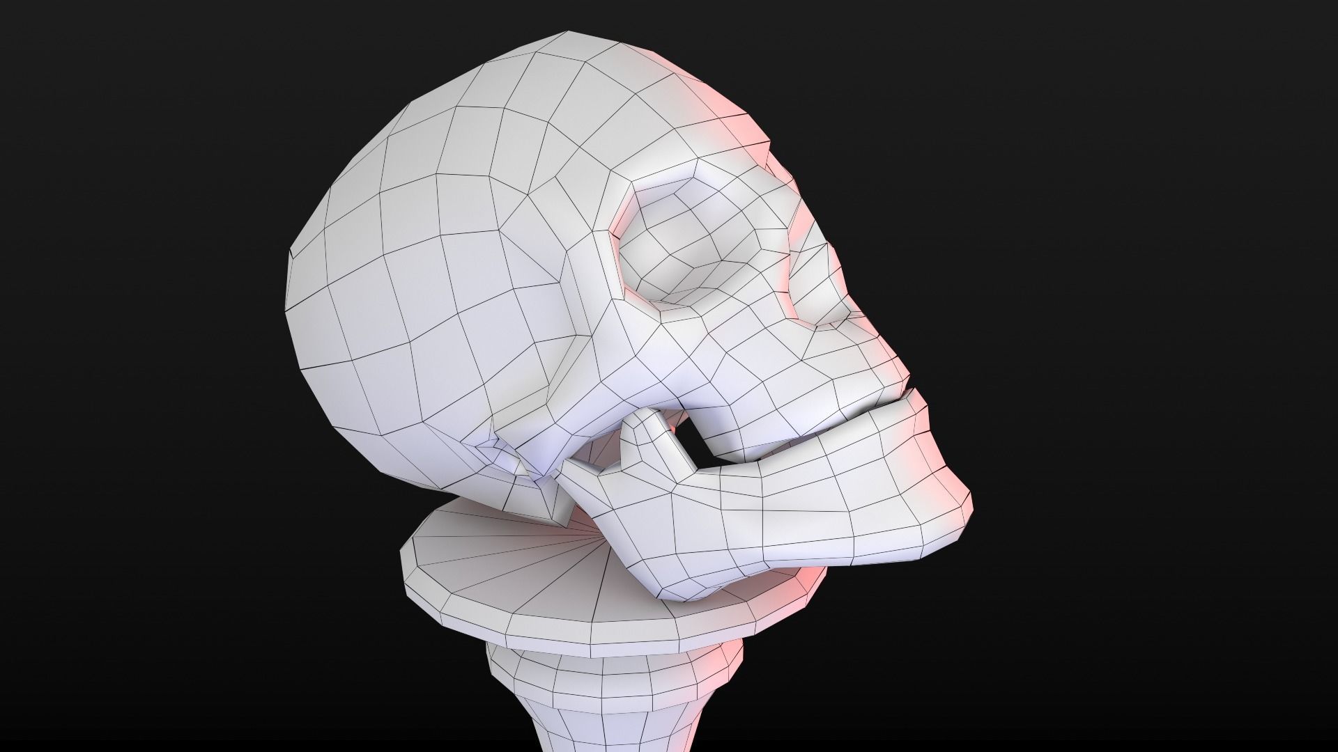 Human Skull Low Poly Low-poly 3D model_28
