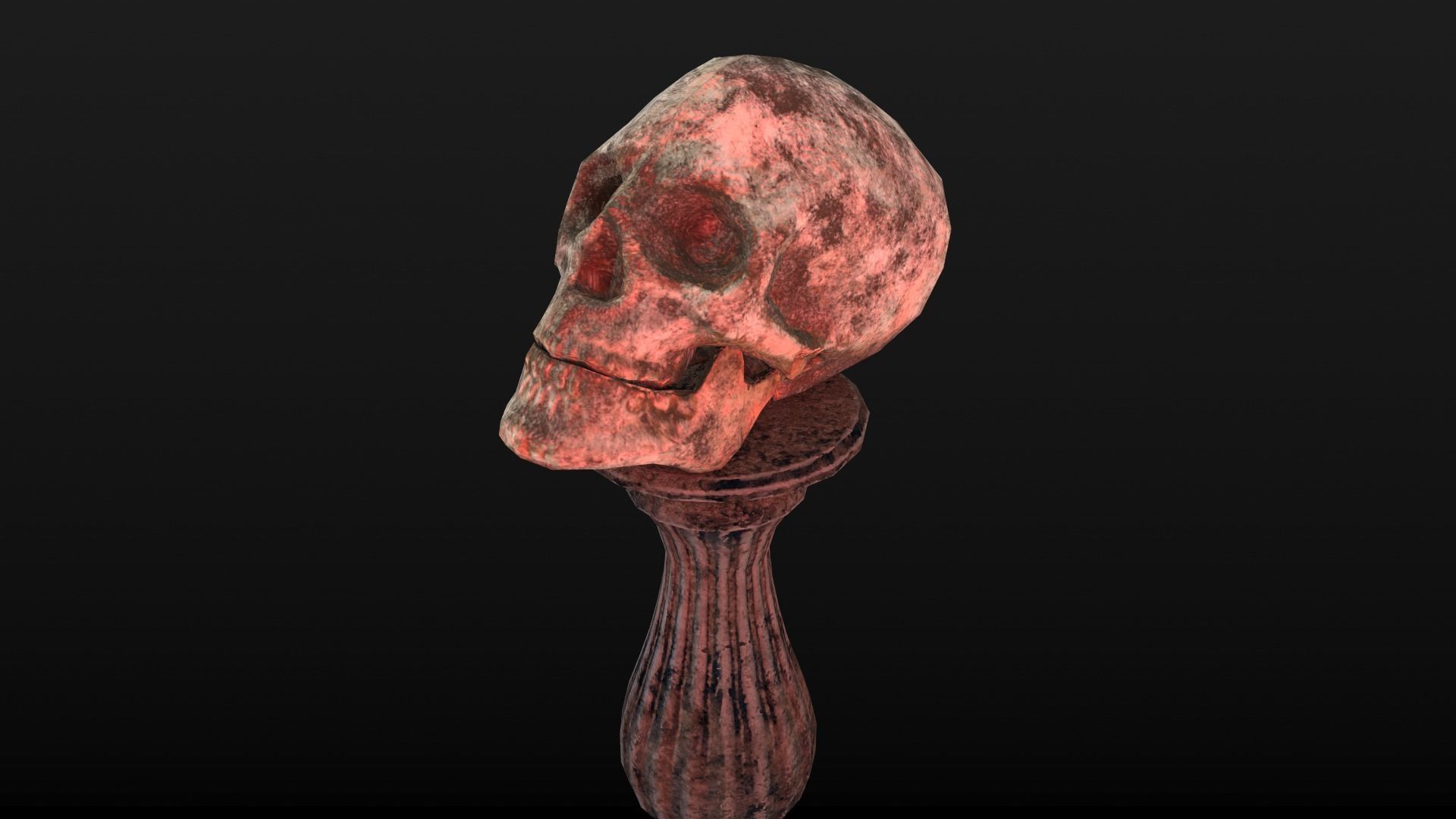 Human Skull Low Poly Low-poly 3D model_24