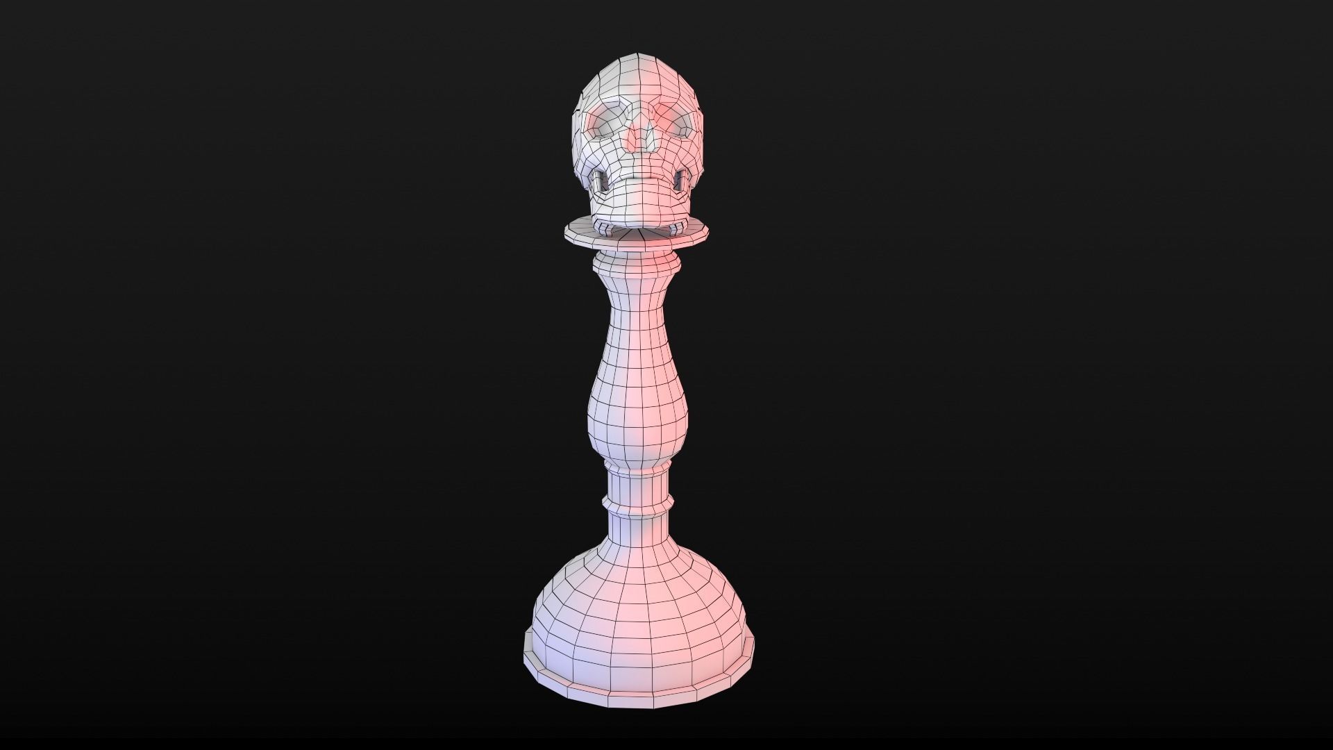 Human Skull Low Poly Low-poly 3D model_26