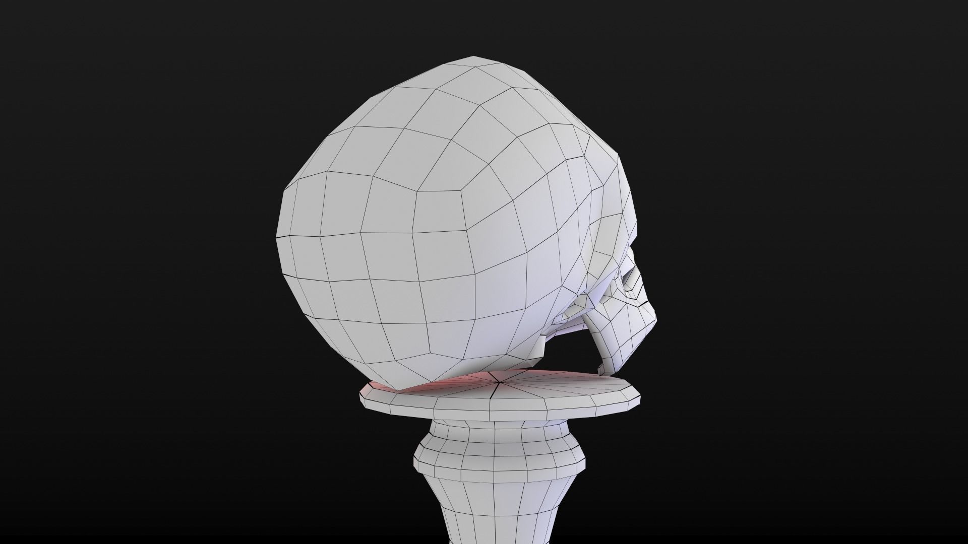 Human Skull Low Poly Low-poly 3D model_30