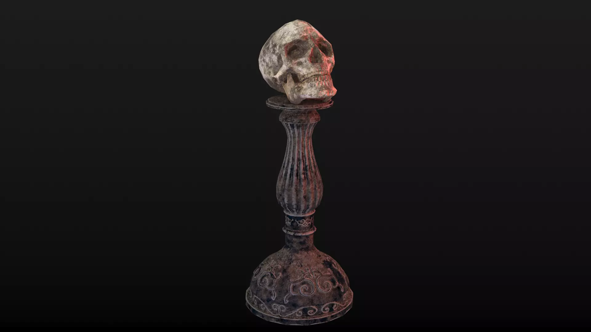 Human Skull Low Poly Low-poly 3D model_0