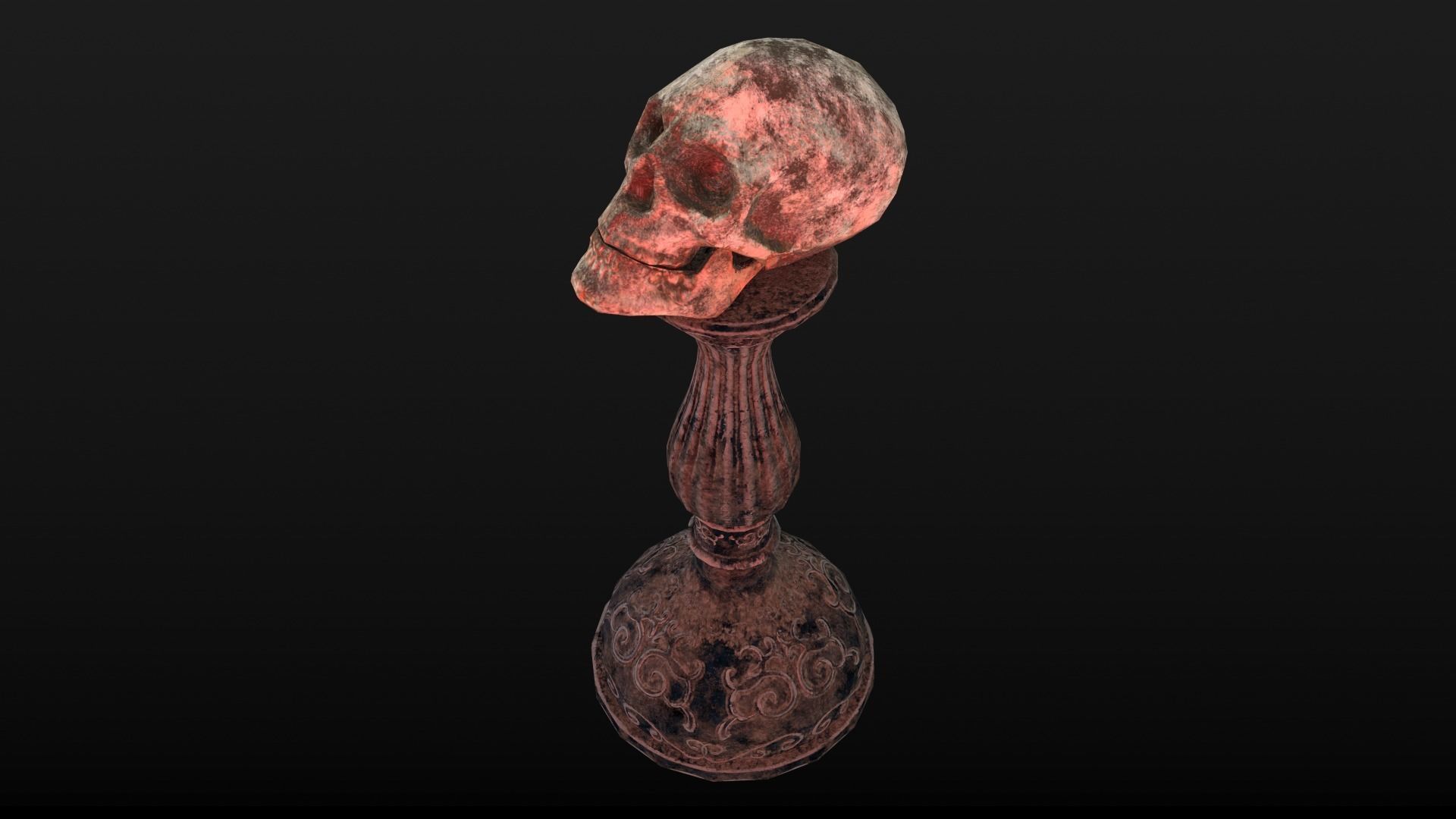 Human Skull Low Poly Low-poly 3D model_11