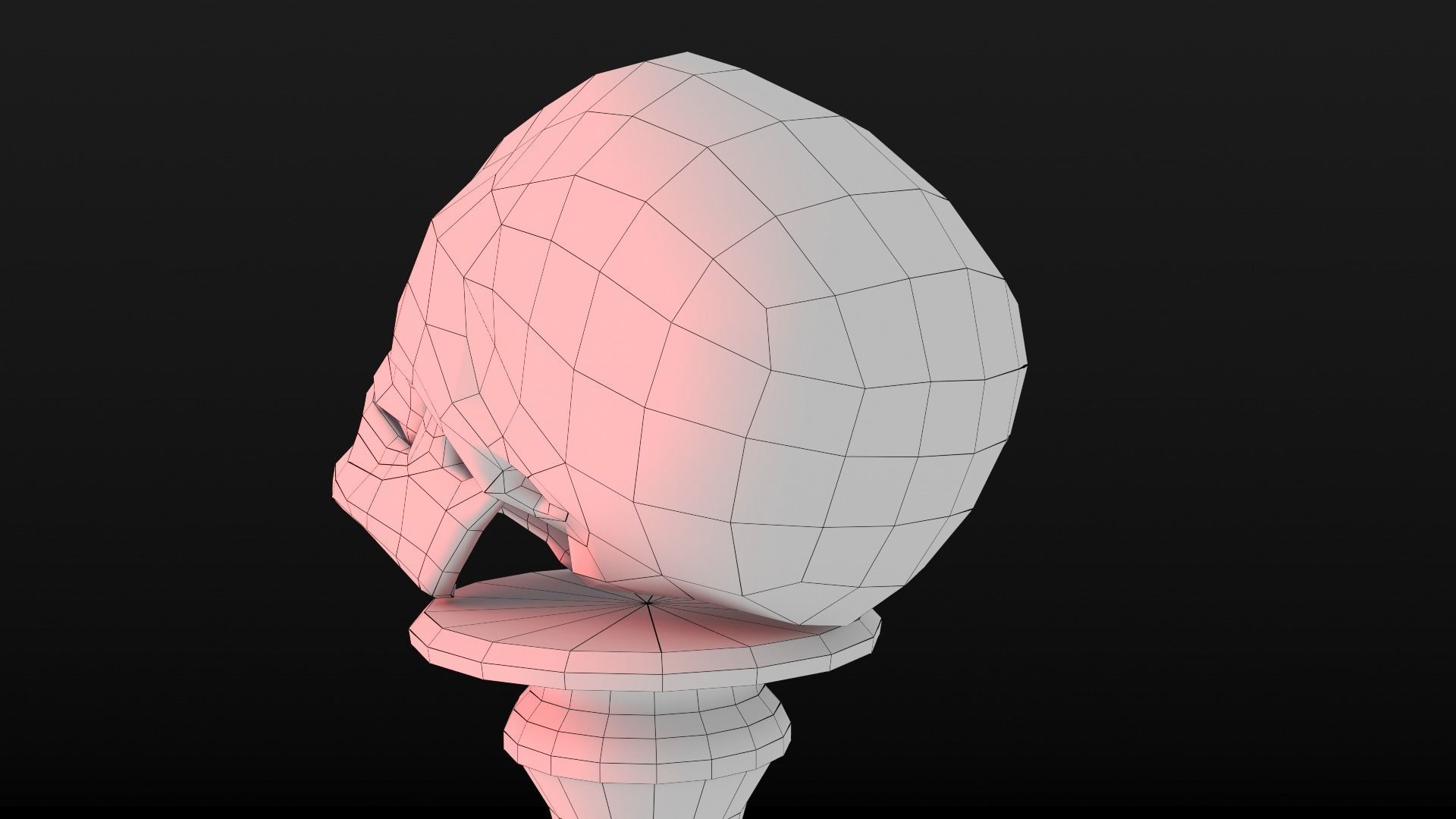 Human Skull Low Poly Low-poly 3D model_31