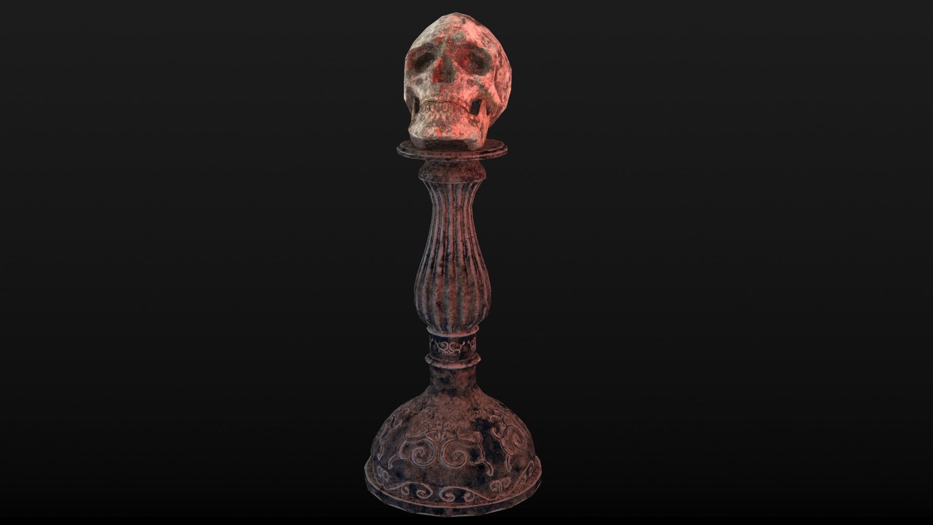 Human Skull Low Poly Low-poly 3D model_17