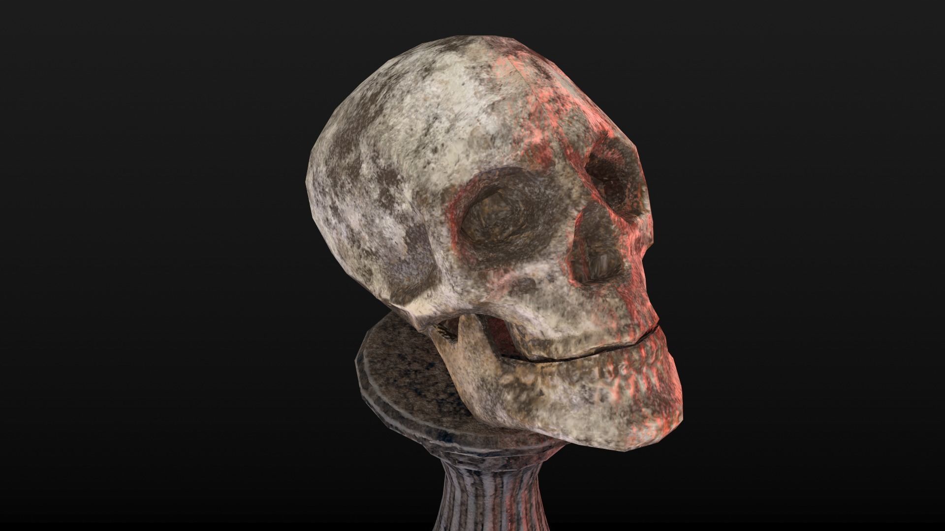 Human Skull Low Poly Low-poly 3D model_23