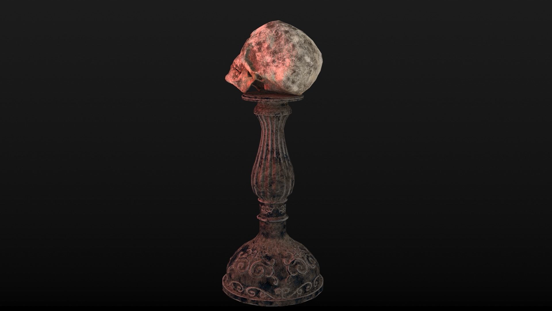 Human Skull Low Poly Low-poly 3D model_15