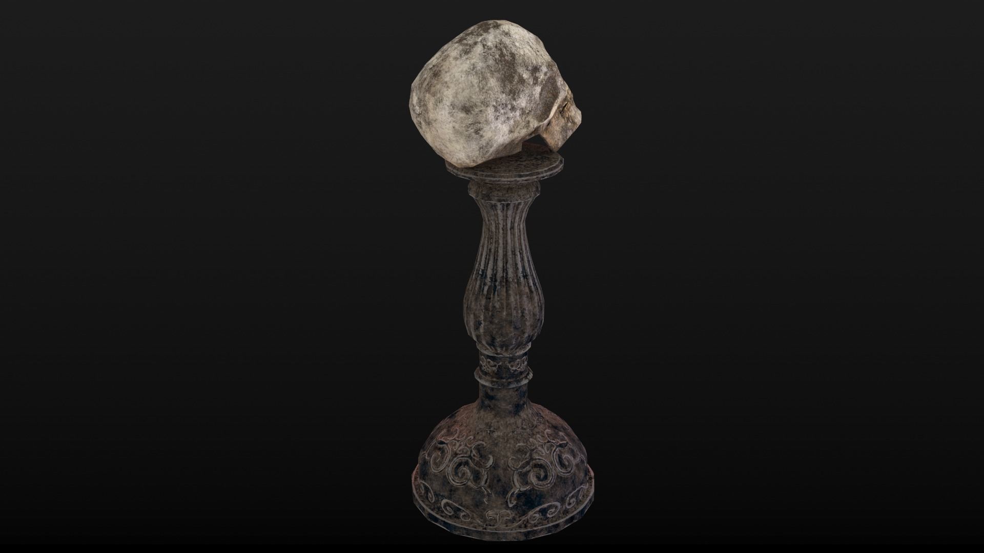 Human Skull Low Poly Low-poly 3D model_20