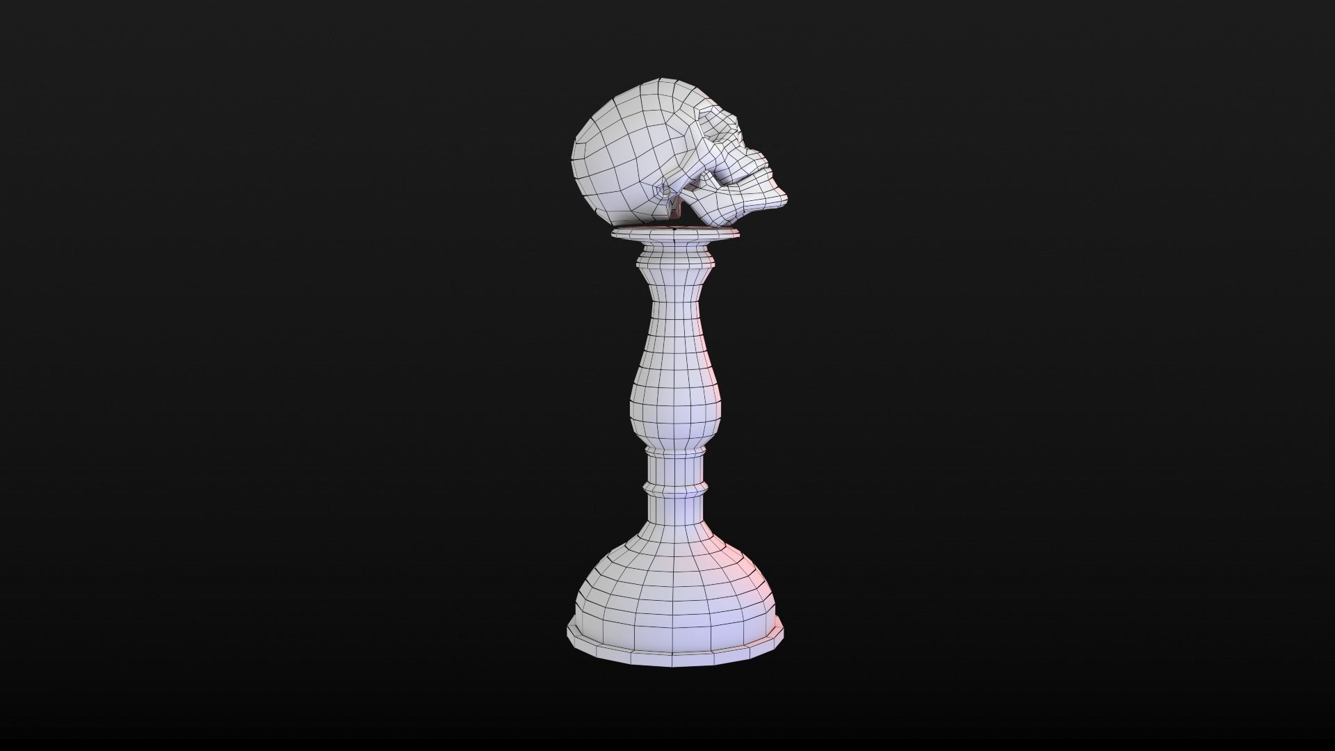 Human Skull Low Poly Low-poly 3D model_36