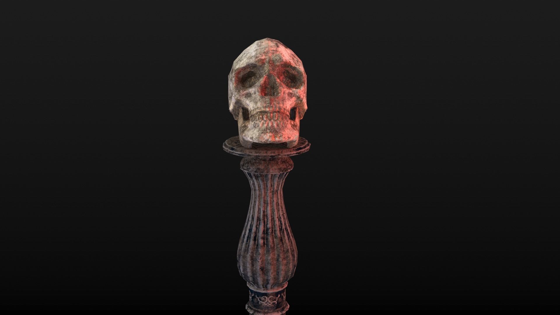 Human Skull Low Poly Low-poly 3D model_7