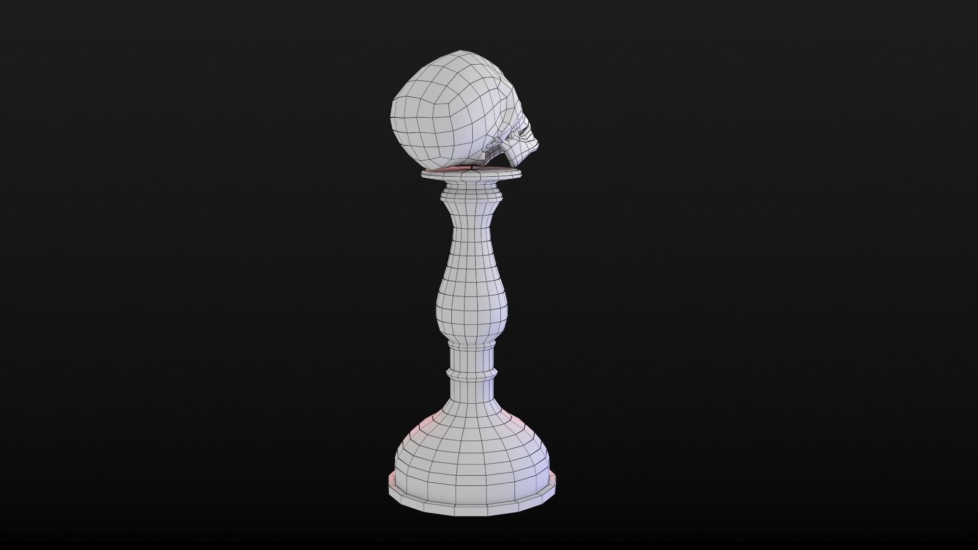 Human Skull Low Poly Low-poly 3D model_37