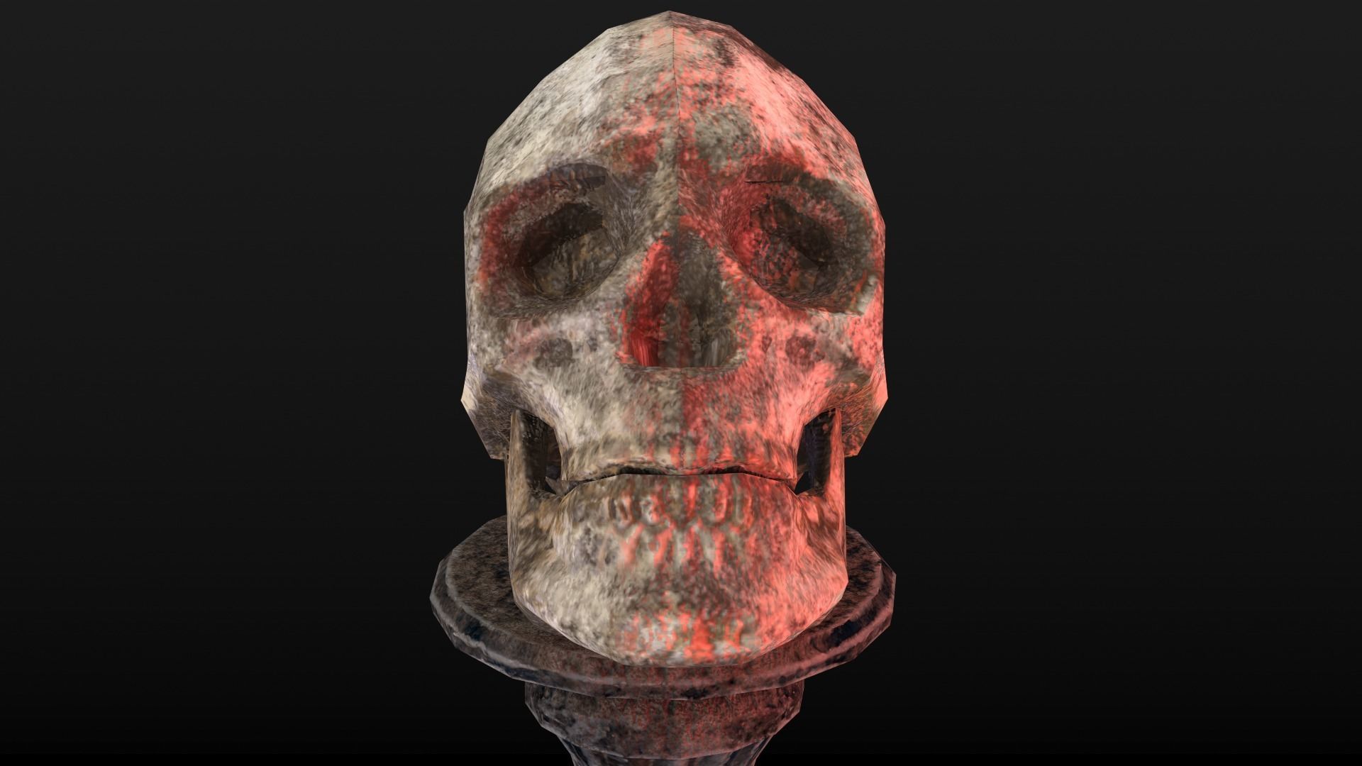 Human Skull Low Poly Low-poly 3D model_4