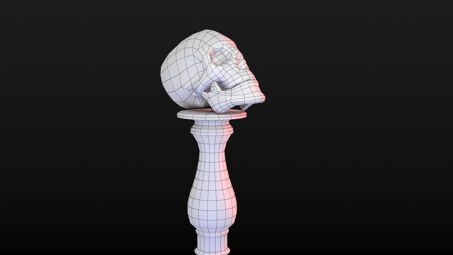 Human Skull Low Poly Low-poly 3D model_33
