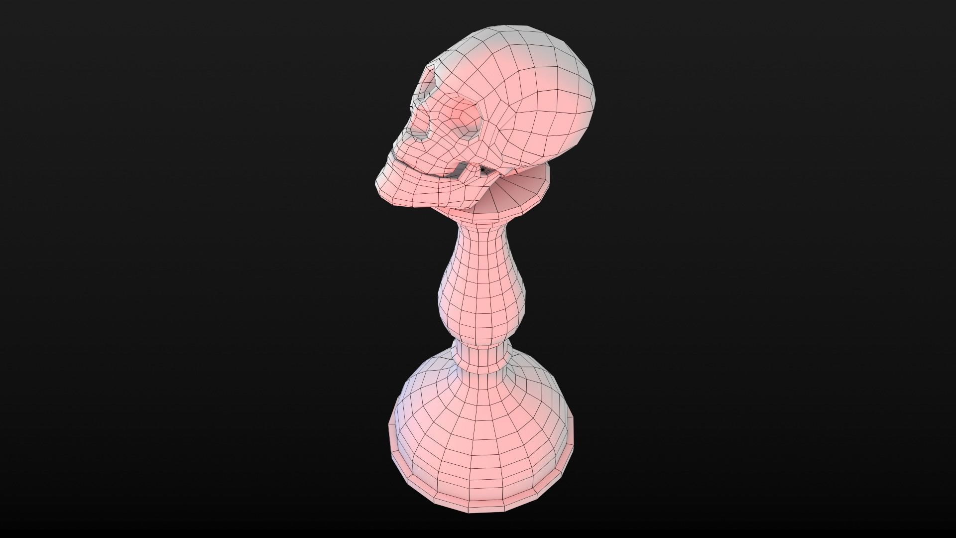 Human Skull Low Poly Low-poly 3D model_35