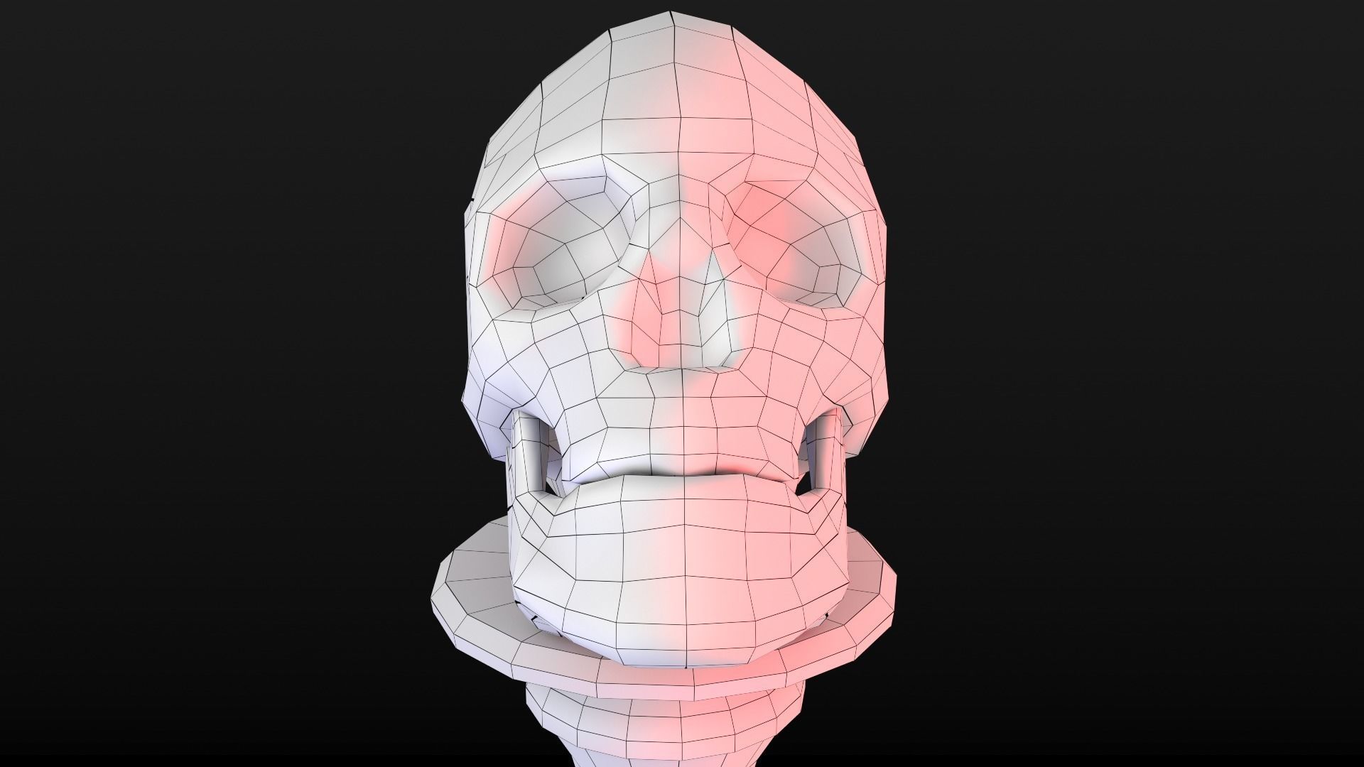 Human Skull Low Poly Low-poly 3D model_29