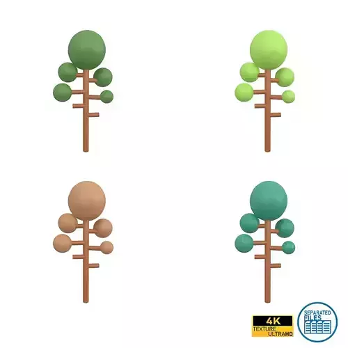 Cartoon Tree v3 Pack 01