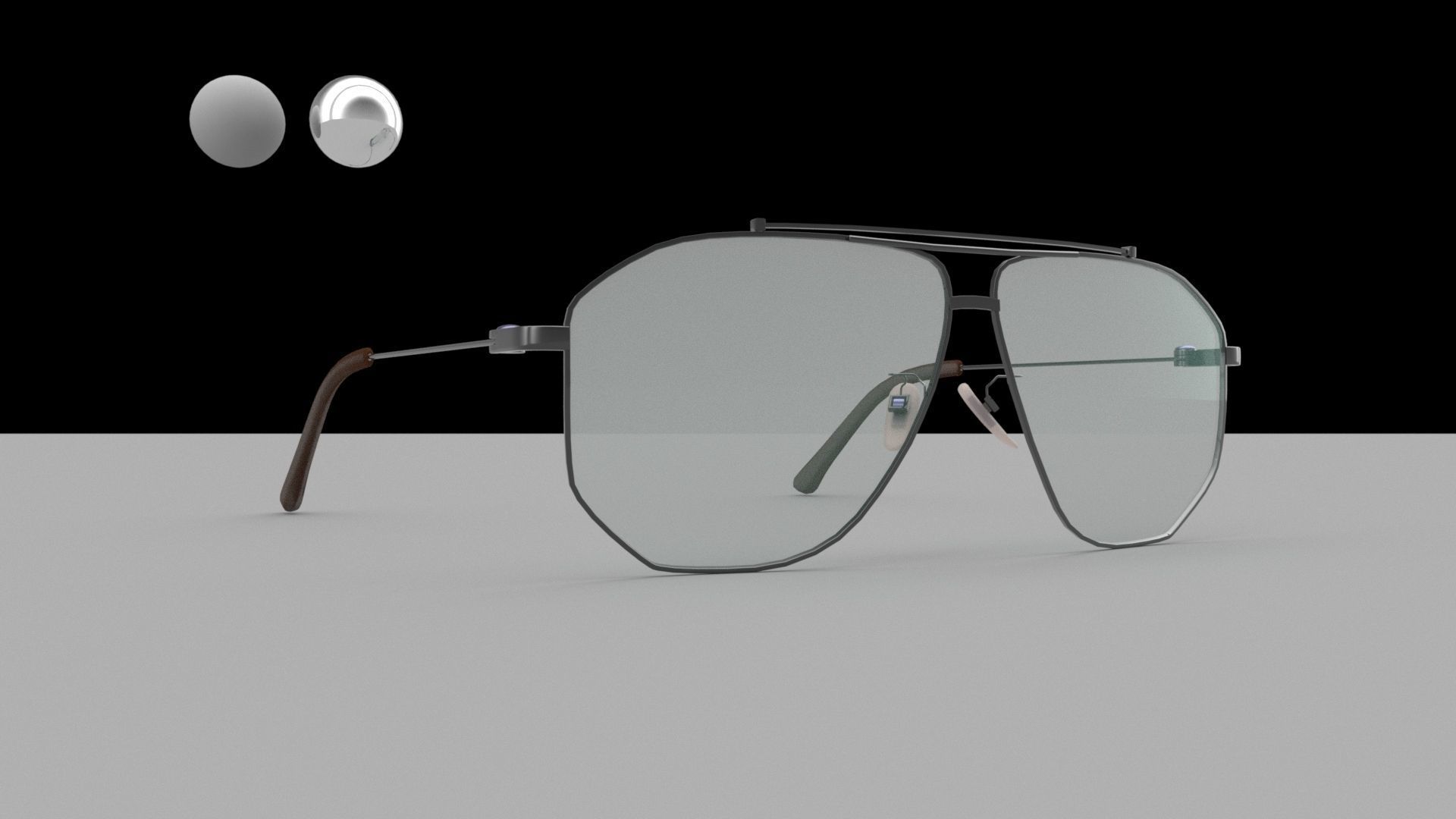 Aviator Glasses Low-poly 3D model_12