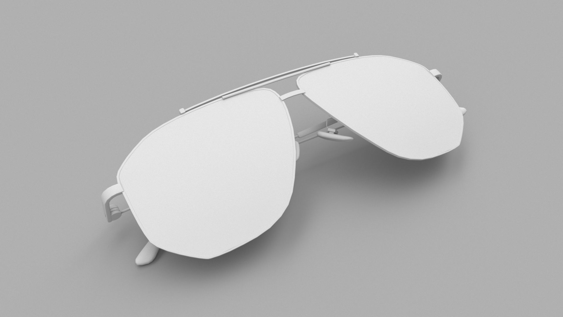 Aviator Glasses Low-poly 3D model_6