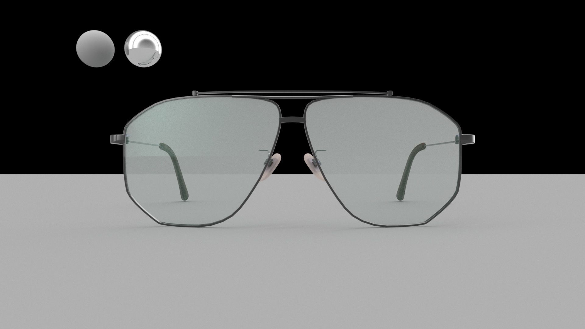 Aviator Glasses Low-poly 3D model_11
