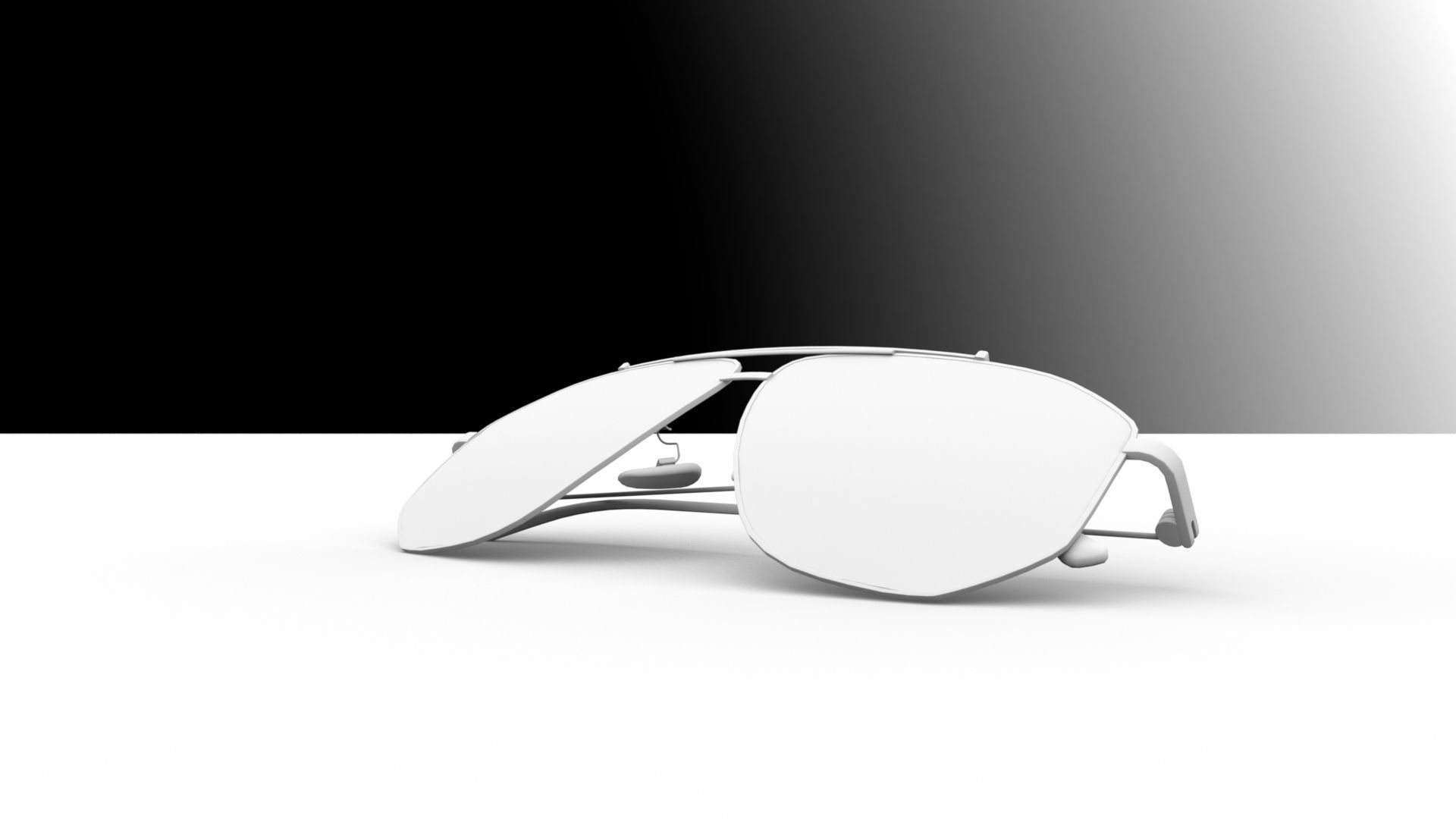 Aviator Glasses Low-poly 3D model_9