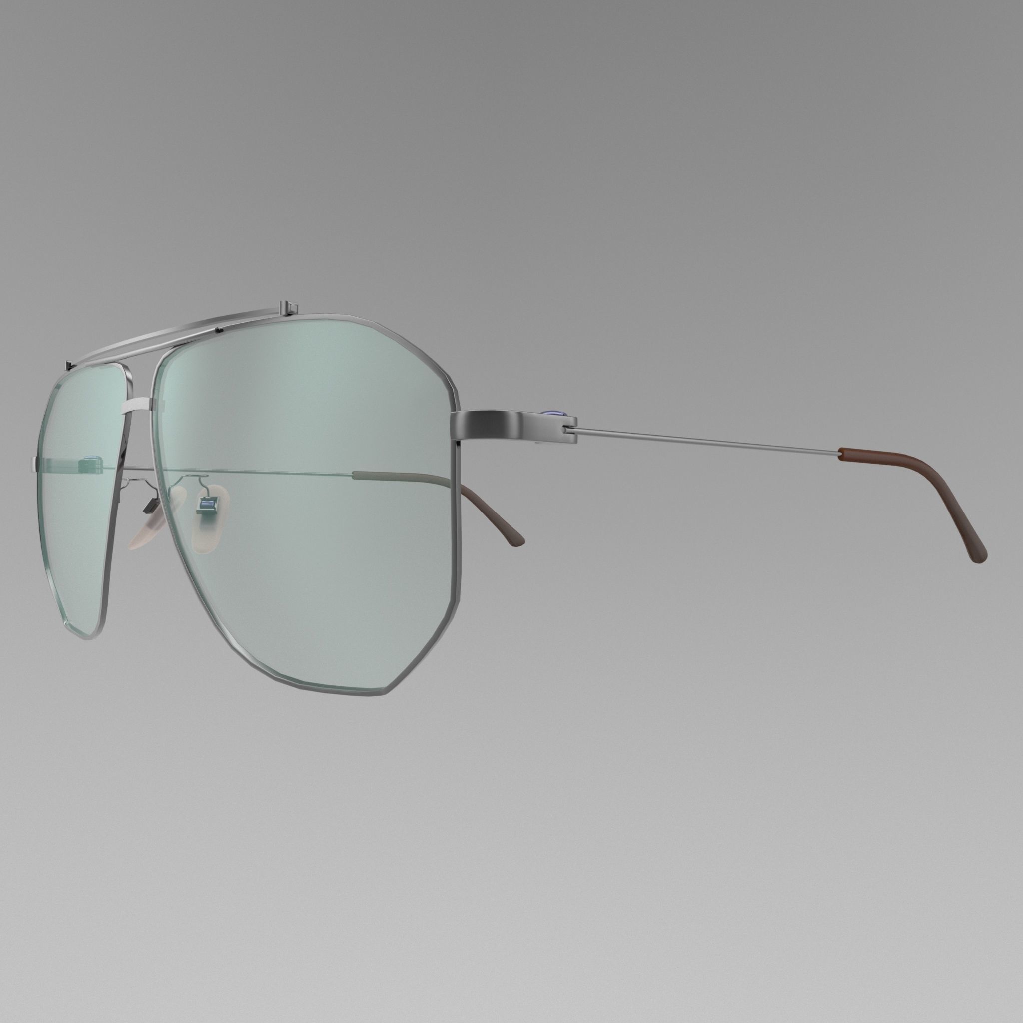 Aviator Glasses Low-poly 3D model_2
