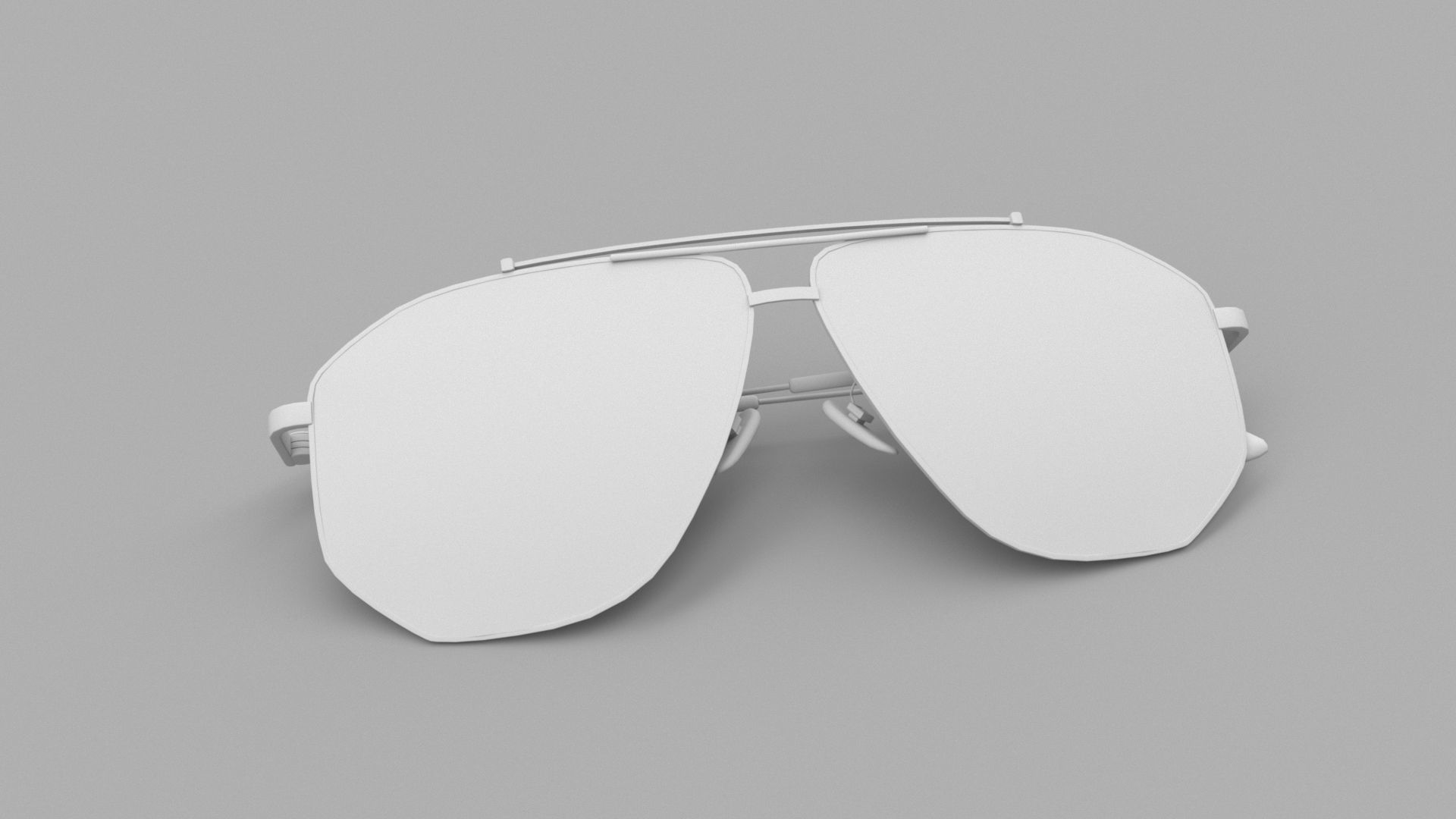 Aviator Glasses Low-poly 3D model_7