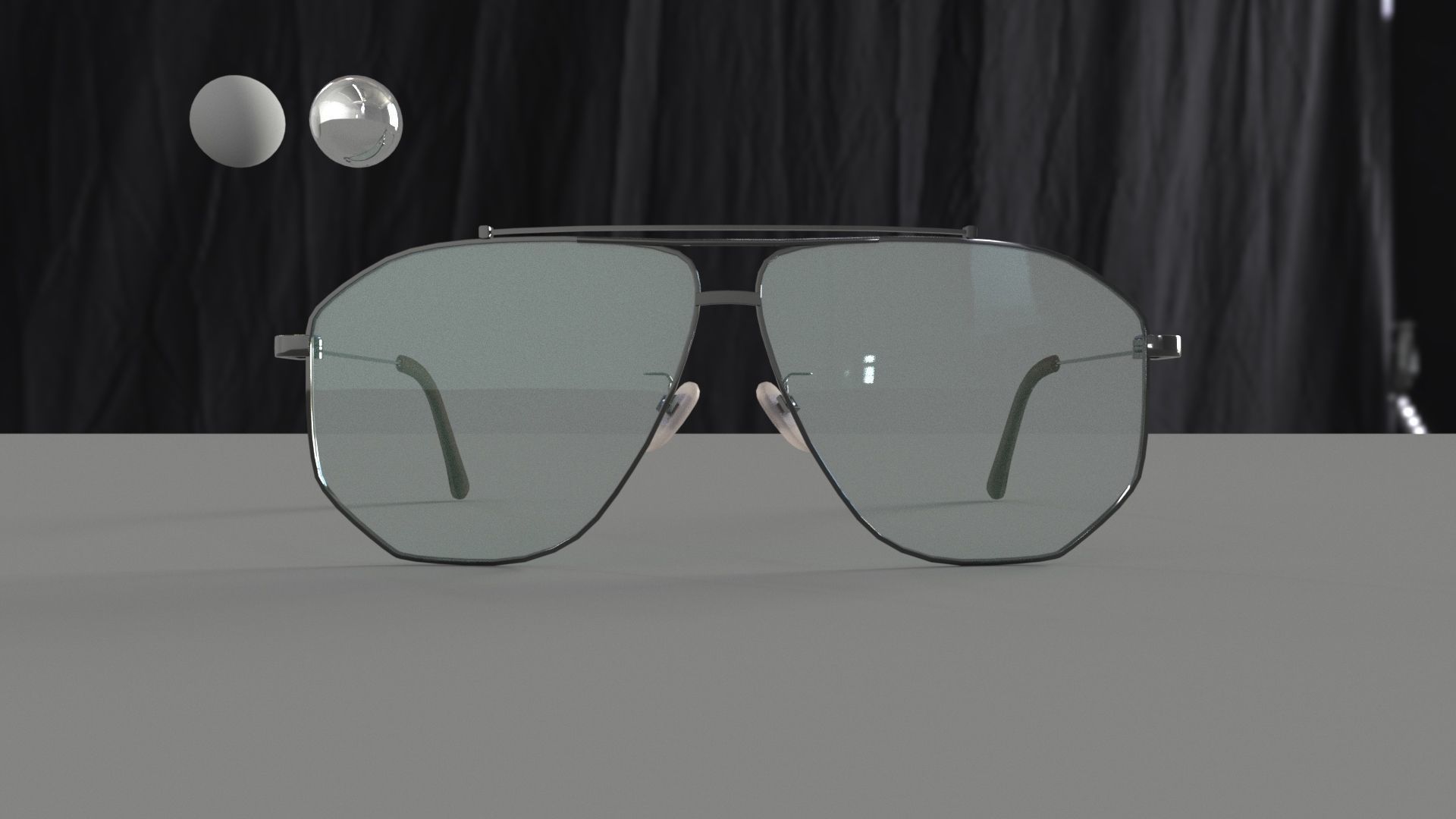 Aviator Glasses Low-poly 3D model_16