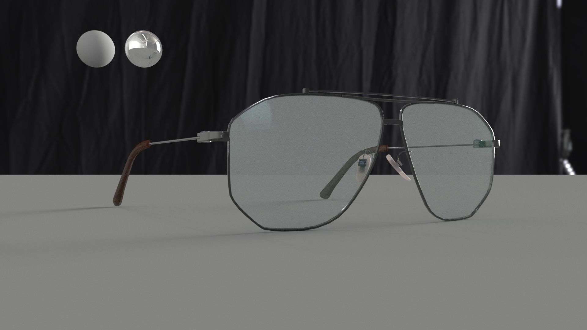 Aviator Glasses Low-poly 3D model_15