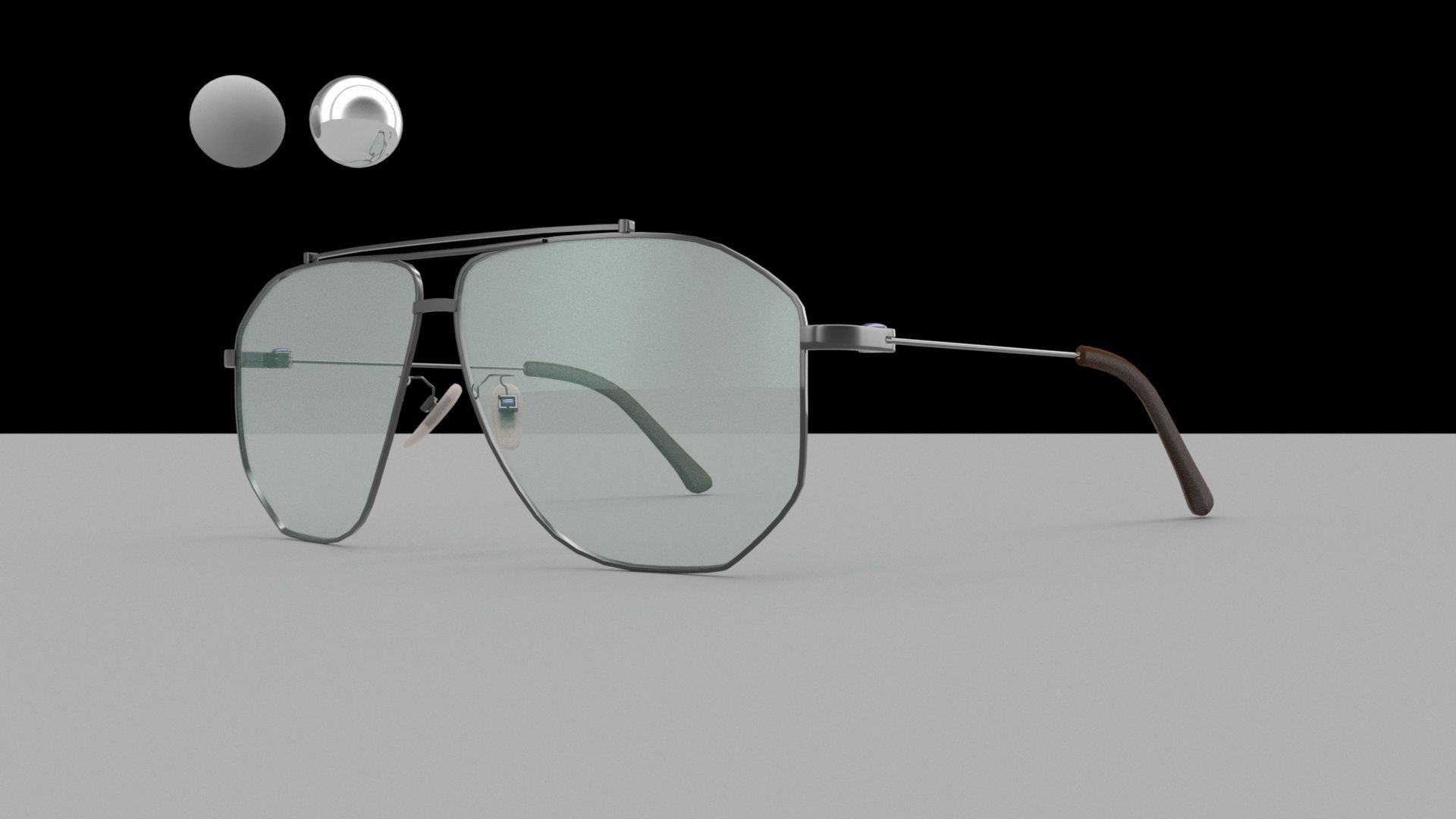 Aviator Glasses Low-poly 3D model_13
