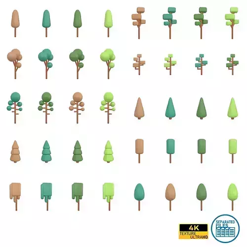 Cartoon Tree Mega Pack 01