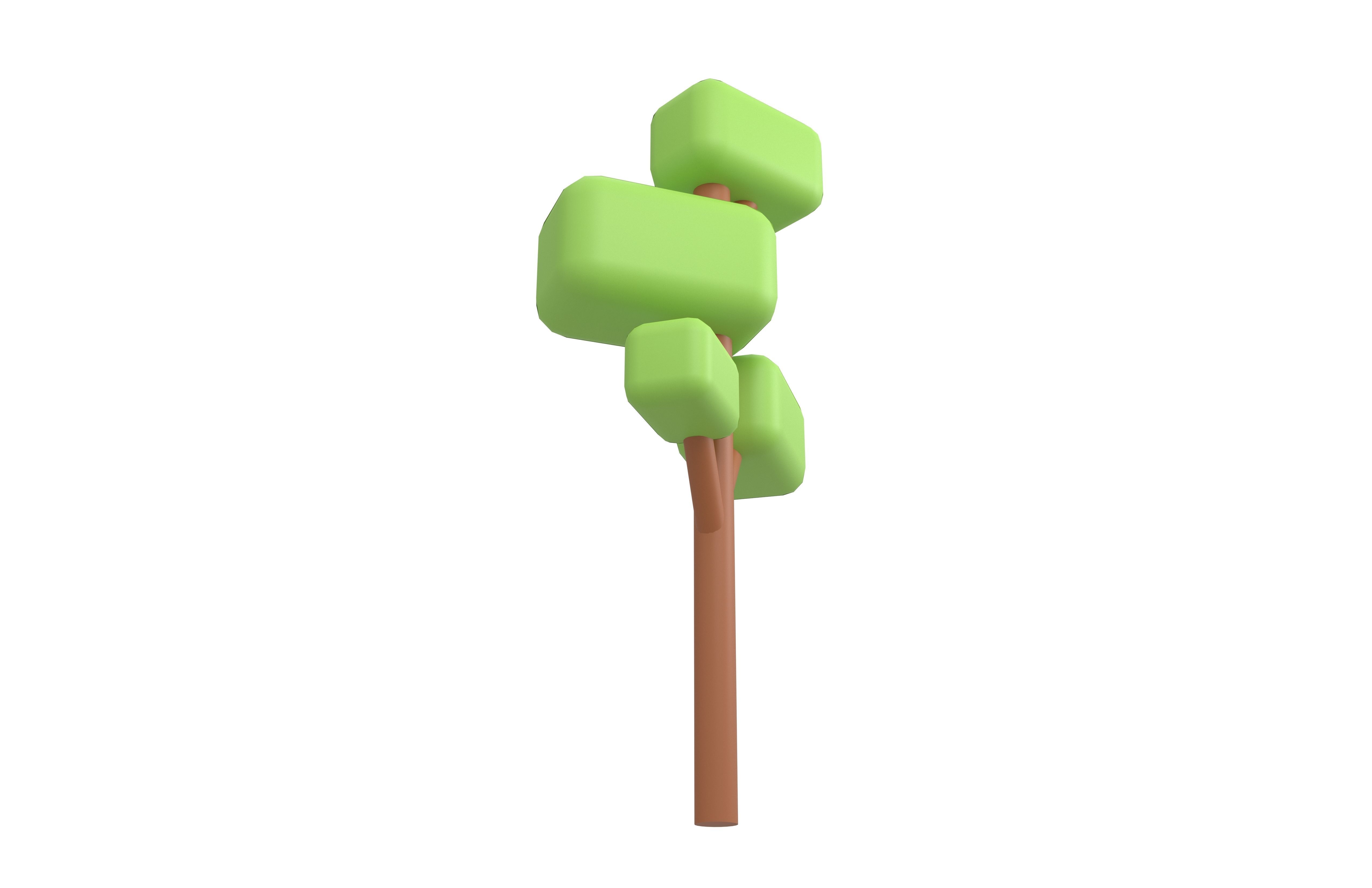 Cartoon Tree Mega Pack 01 Low-poly 3D model_8