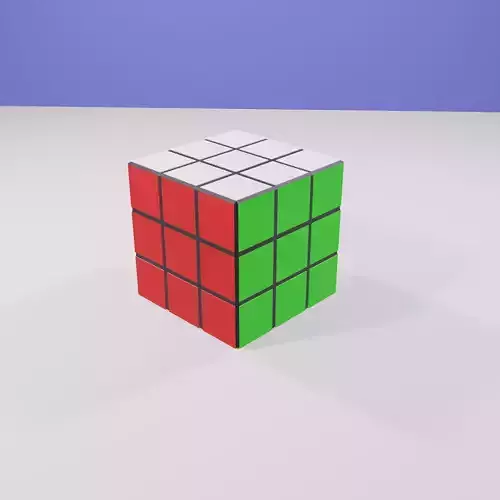 a colorful rubic model