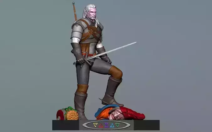 Geralt vs The Crones The Witcher 3 - Henry Cavill Version 3D print model