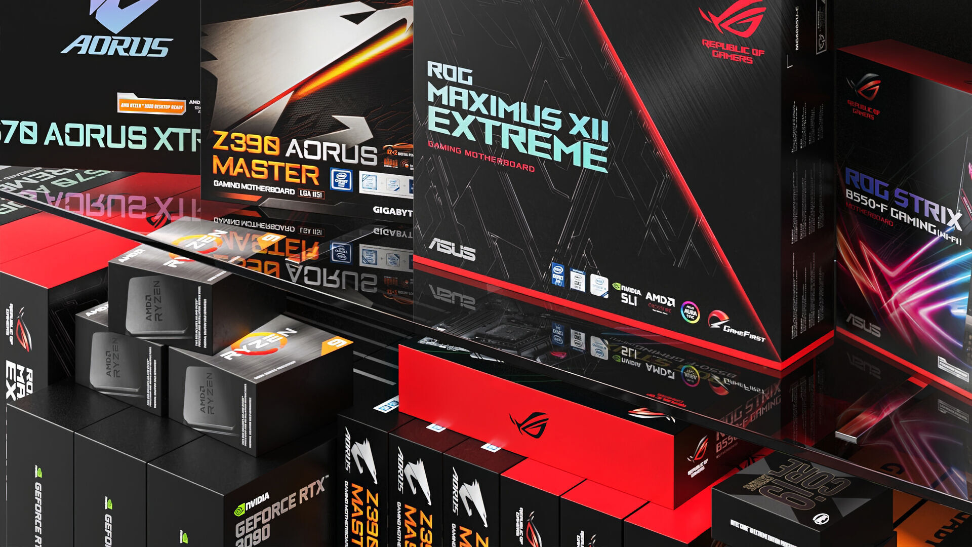 PC accessories showcase 3D model_7