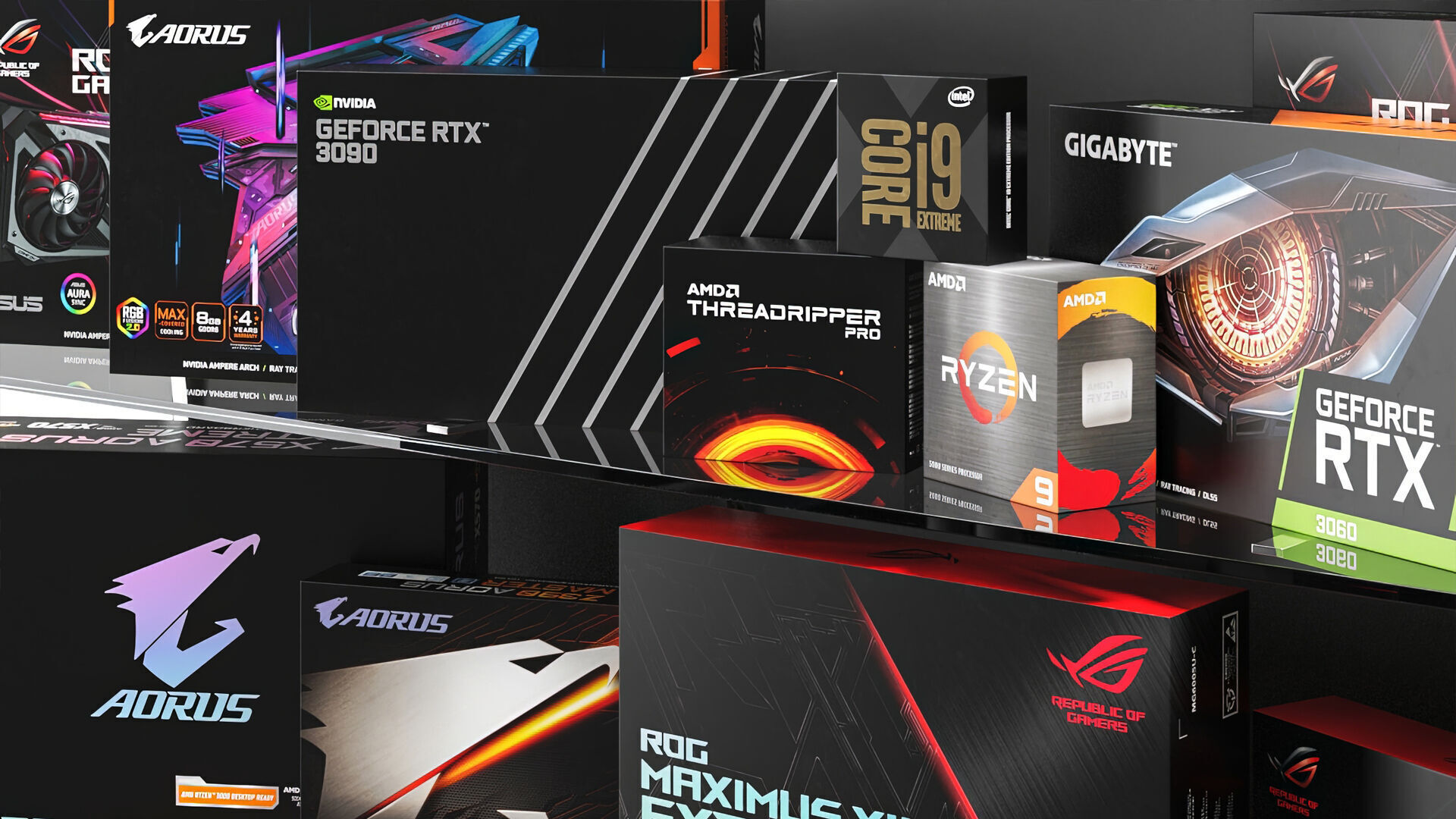 PC accessories showcase 3D model_6