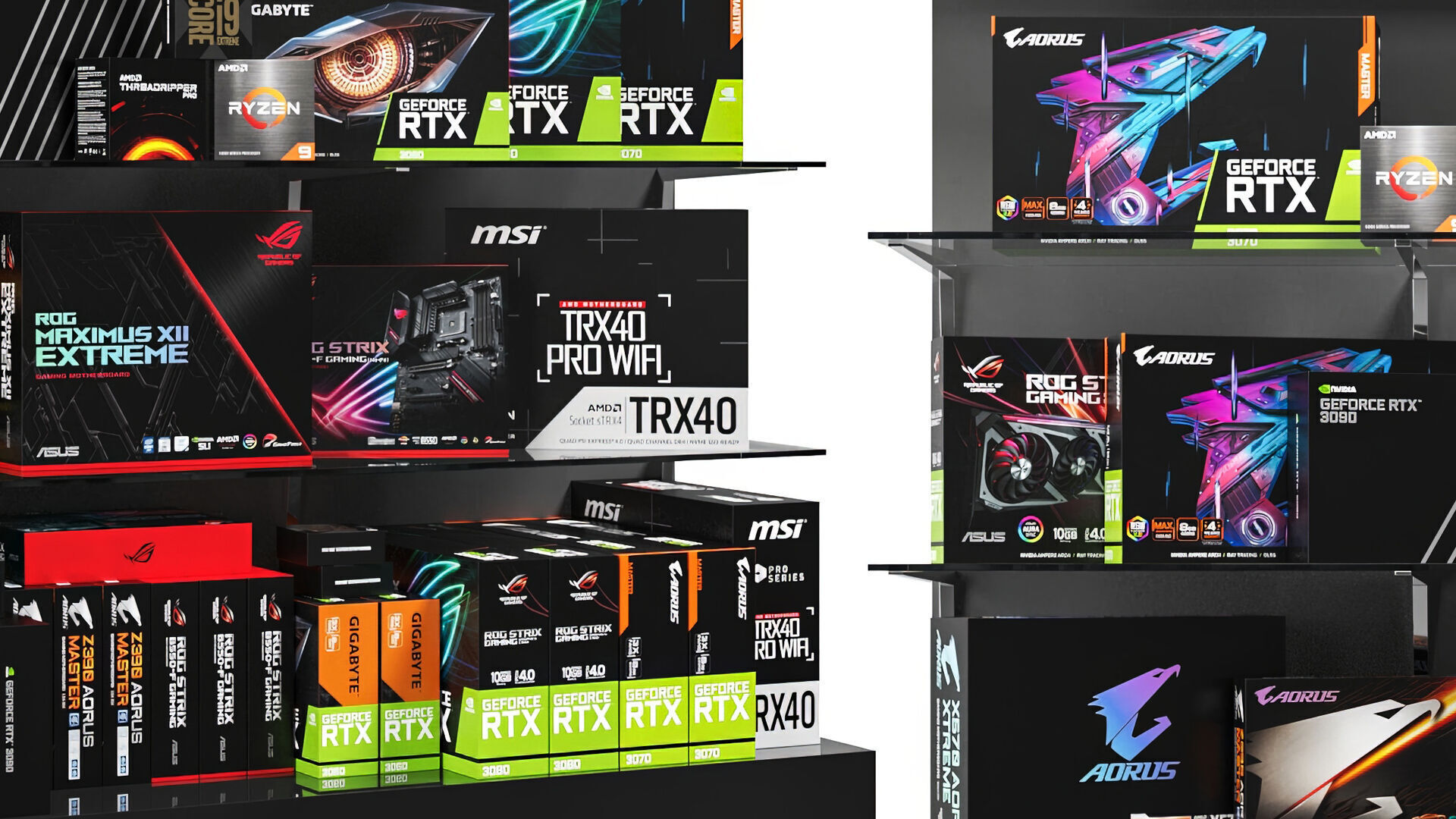 PC accessories showcase 3D model_2